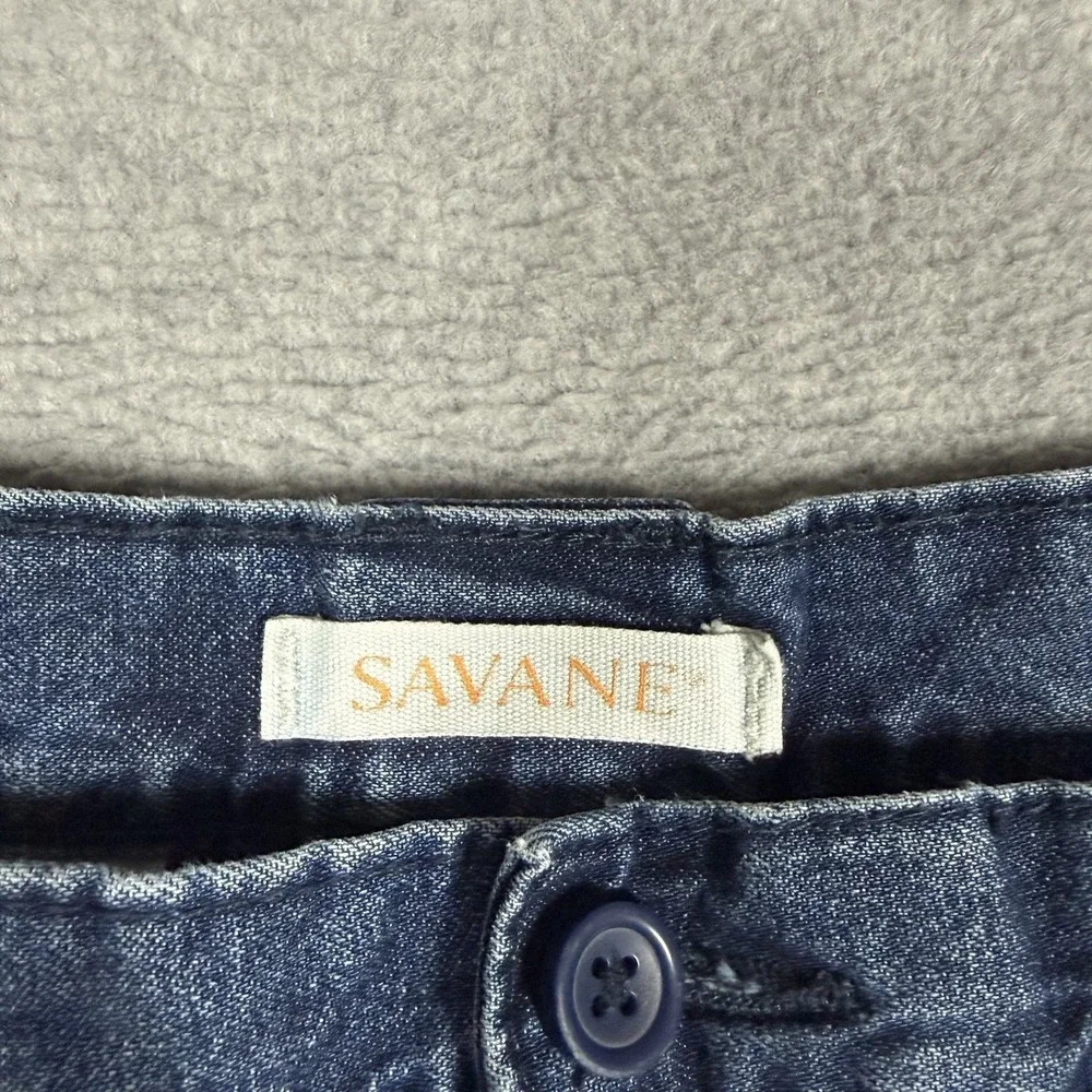 Savane Denim Safari Shorts Mens 34 Cargo 8in Stretch Elastic Waist Gorpcore